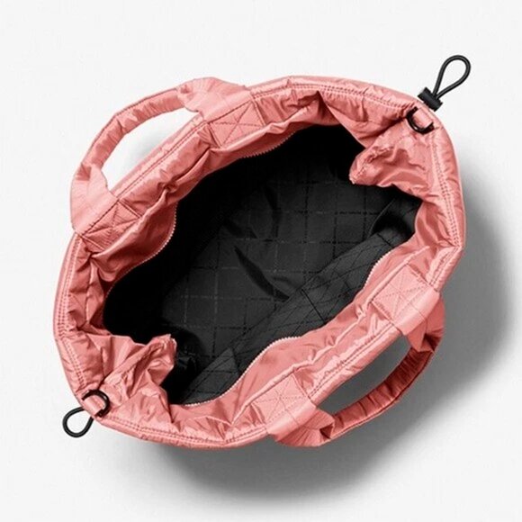 S Michael Kors Rae Sunset Rose Nylon Extra Large Tote 35F1U5RT3C Pink $398 - Picture 6 of 15